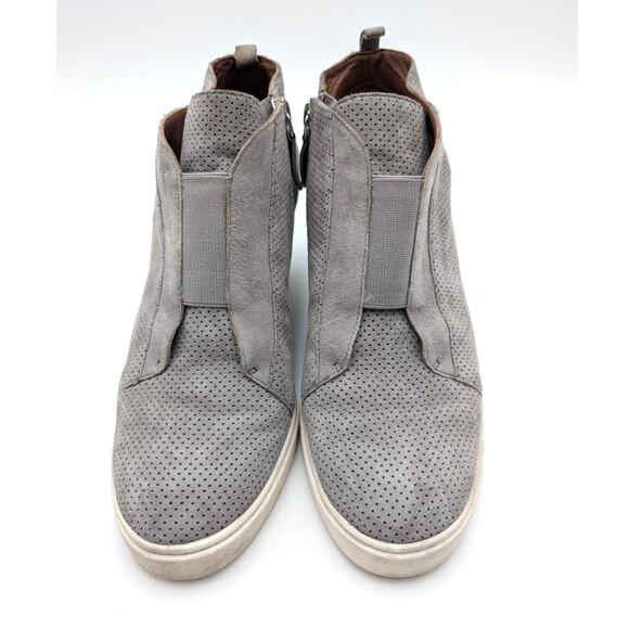 Linea Paolo Anna Designer Wedge Sneaker Bootie Women's Rock Suede Size US9M - Picture 2 of 13